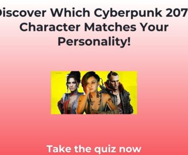Made a Quiz that tells you which character from Cyberpunk you are