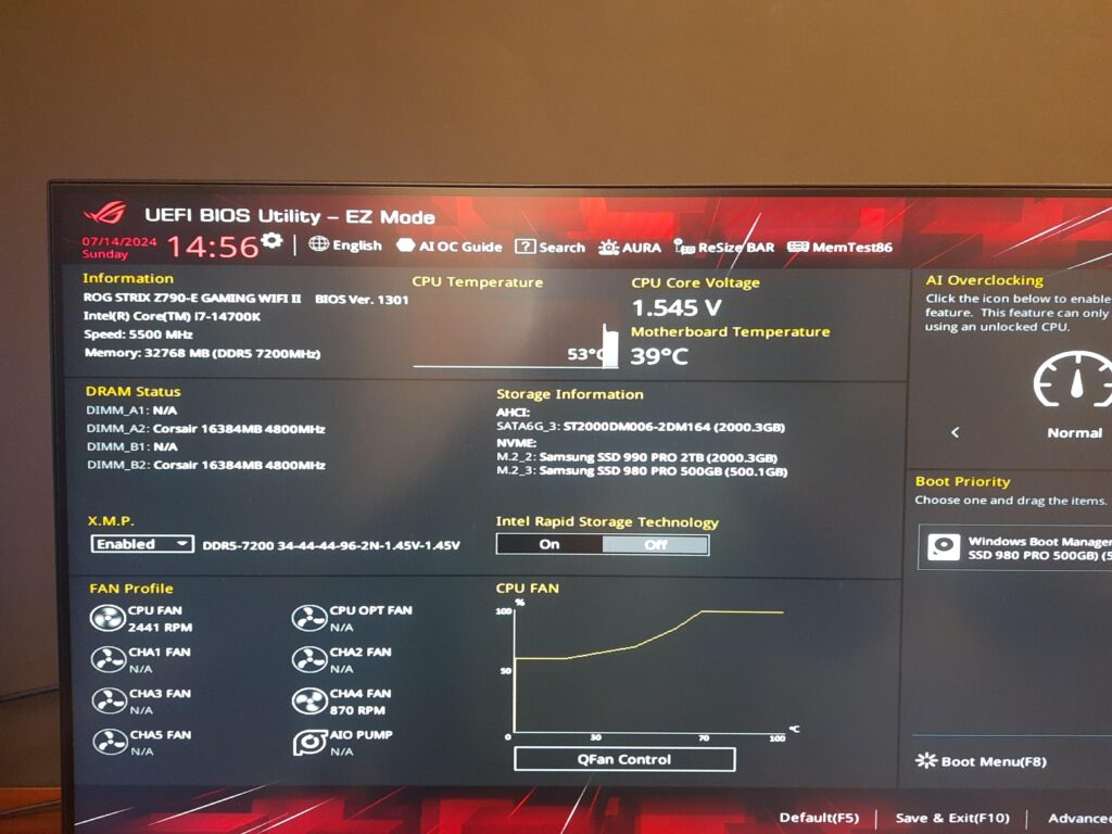 Why is my 14700K at 1.5 volts?