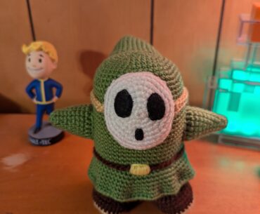 My friend made me a crochet Shy Guy!