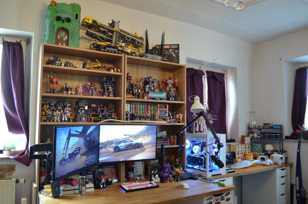 My Happy Place. Excuse the temporary curtains!