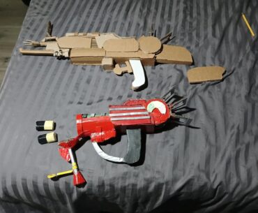 Raygun mk2 and mk1 out of cardboard