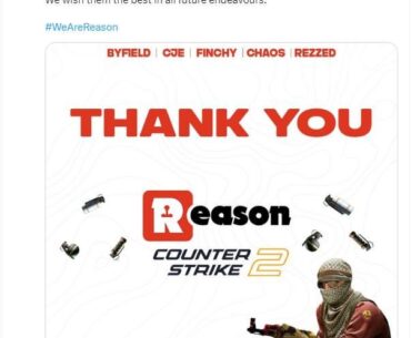 Reason Gaming Disband CS2 Roster