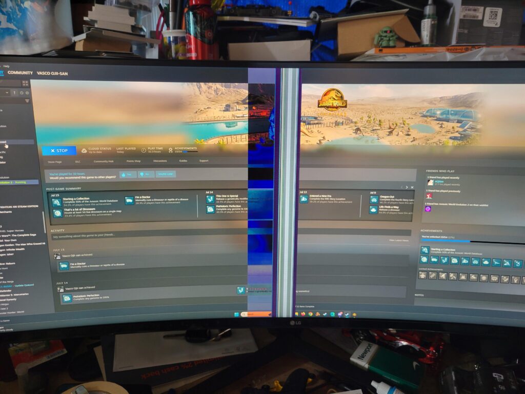 New monitor 15 minutes into use.