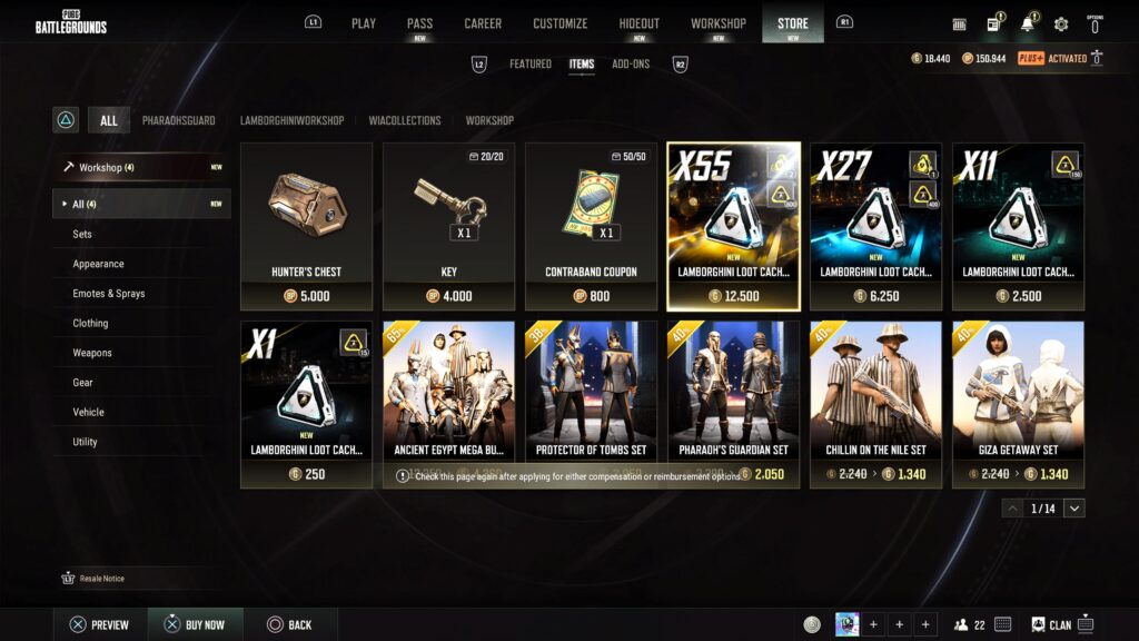 Can't purchase anything.