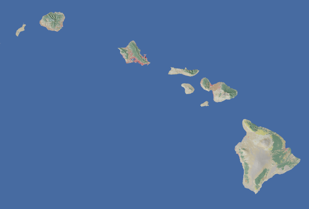 I made a 1:10 scale map of Hawaii for Minecraft (more infos in comments)