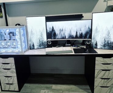 New white aesthetic setup