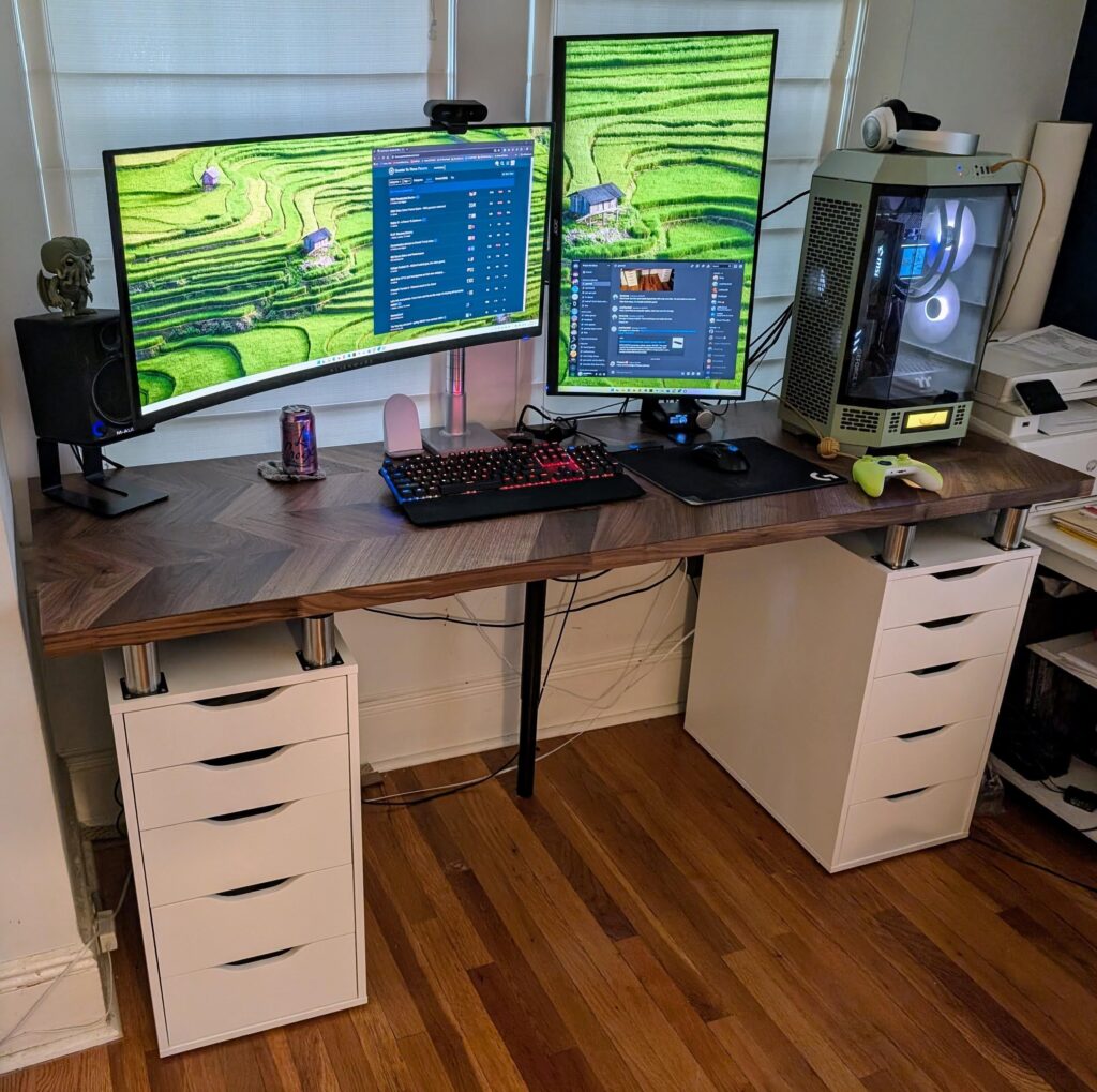 Ikea Desk Hack WiP:  Cable Management TBD