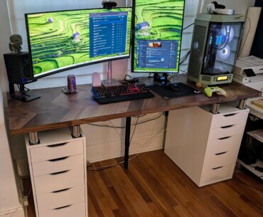 Ikea Desk Hack WiP:  Cable Management TBD