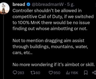 Breadman - best MnK Warzone Player in the World say: