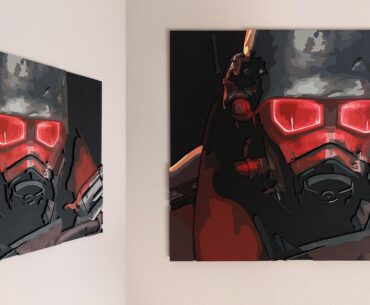 I made Fallout New Vegas wall art out of wood. I hope you like it.