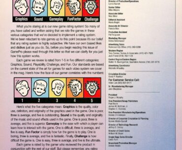 GamePro magazine introduces its iconic rating system in issue 15, October 1990.
