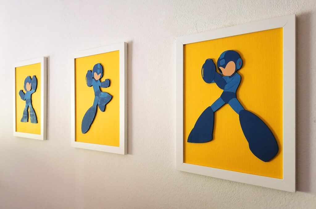 I made a set of Mega Man wood wall pieces. I hope you guys like these.
