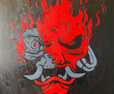 [Finished] - oil painting samurai logo - done by me