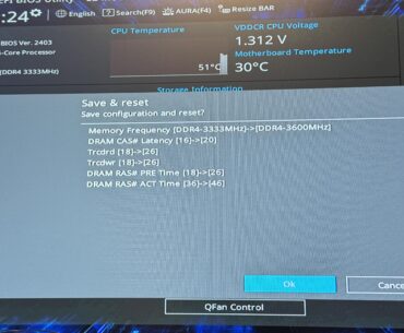 after changing ram cl16 3200 to cl18 3600mhz the bios gives me this is this good ? i clicked on the docp and the data was changed automatically