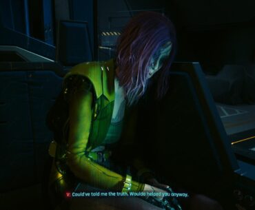 Finally finished Phantom Liberty. I will never emotionally recover from the way this line destroyed me.