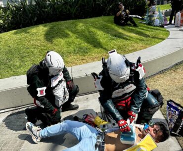 Trauma Team responding to multiple downed clients