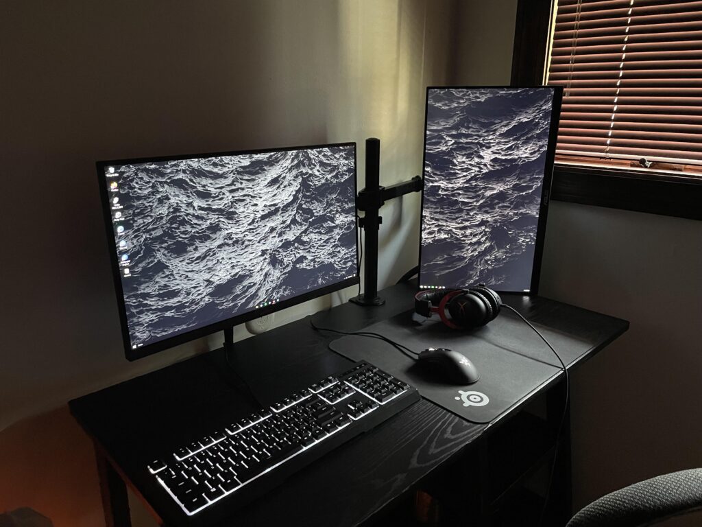 Added a monitor arm
