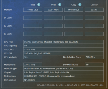Kingston 5600MT/s DDR5 SODIMM CL40 overclock