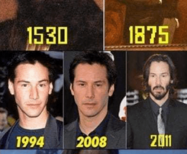 This is Keanu Reeves throughout the years