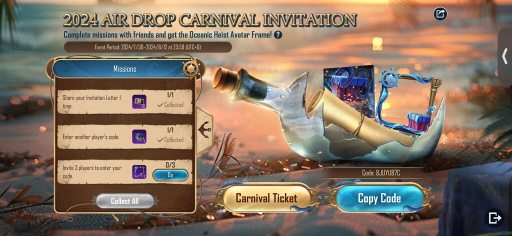Drop Carnival Invitation : 8JUYU87C
