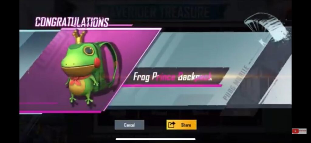 Pubg devs can you please put this backpack in the shop so I can complete my frog prince outfit? 🥹
