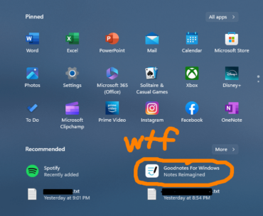 Windows 11 now shows ads in the Recommended section of the Start menu