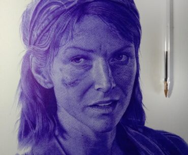 My ballpoint pen drawing of Tess from TLOU