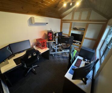 Father and son gaming room.
