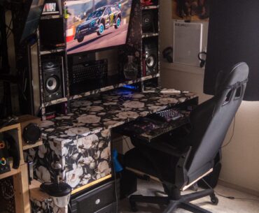 Jeez I don't think my scrap built desk and hutch are hardcore enough for the regular Battlestations subreddit. It's clean, but it's not loaded with enough lights and superfluous stuff to be minimalist enough for that subreddit.