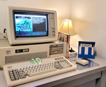 My first battlestation.  We're both over the hill today but still gaming