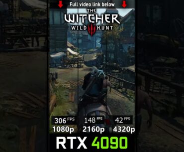 The Witcher 3: Wild Hunt RTX 4090 - 1080p vs 2160p vs 4320p