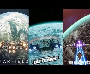 Landing on a Planet - Star Wars: Outlaws VS Starfield VS No Man's Sky Comparison