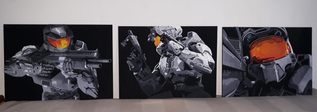 I made Halo wall art out of wood. I hope you like them.