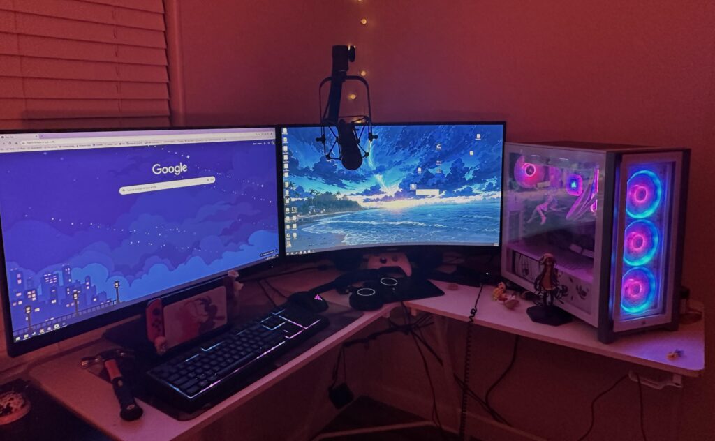 Current PC setup & devices. Yes, I hate the mic placement.
