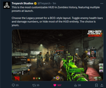 "This is the most customizable HUD in Zombies history, featuring multiple presets at launch. Choose the Legacy preset for a BO3-style layout. Toggle enemy health bars and damage numbers, or hide most of the HUD entirely. The choice is yours." - Treyarch