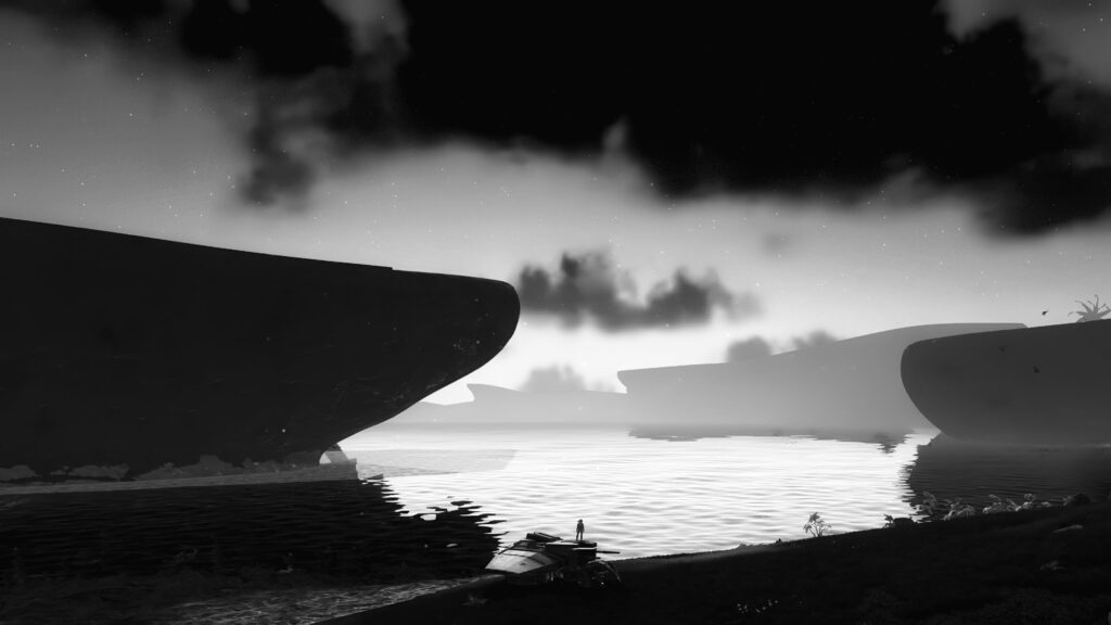 Beach-side in B&W [No Man’s Sky]
