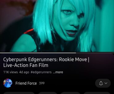 Our Cyberpunk's Live Action Film hit 11k views with a 99.99% like rating AND CDPR staff likes it.