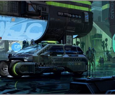 Cyberpunk Street Scene by Matt Allsopp