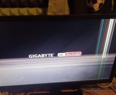 Friend's monitor fell on a fork