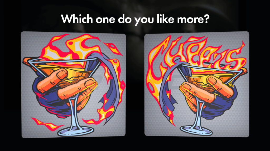 Which of the sticker designs do you like more?