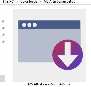 Why is Msi Afterburner Installer .exe icon looks like this? not the green one.