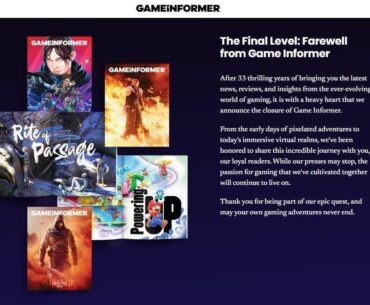 GameStop deleted every Game Informer article from the web. They can only be accessed by third party archives right now.