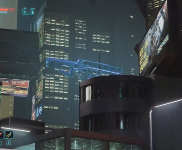 Just noticed this giant gun hologram and then..