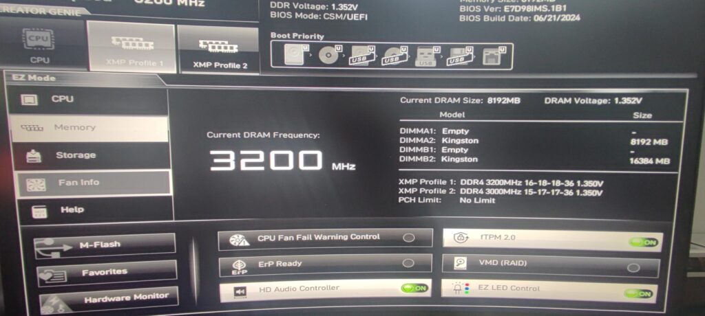 How do i set new RAM from BIOS?