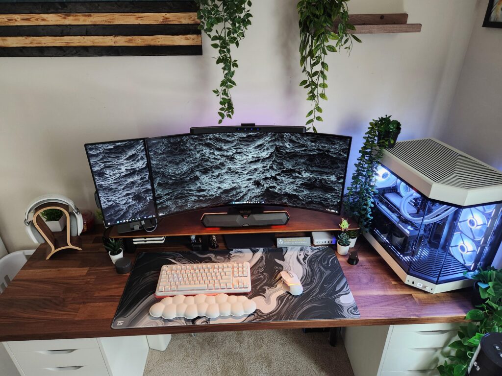 Made a few changes and went with wireless peripherals. Really happy with this iteration of my setup!