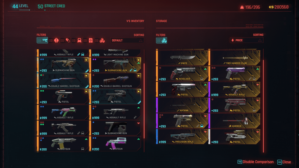 Are the stash wall guns the ones with the gold background?