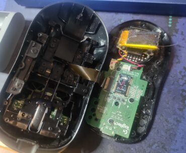 Battery in a 150 dollar mouse attached by a piece of double sided tape, so when it falls from the desk it detaches and starts rattling.