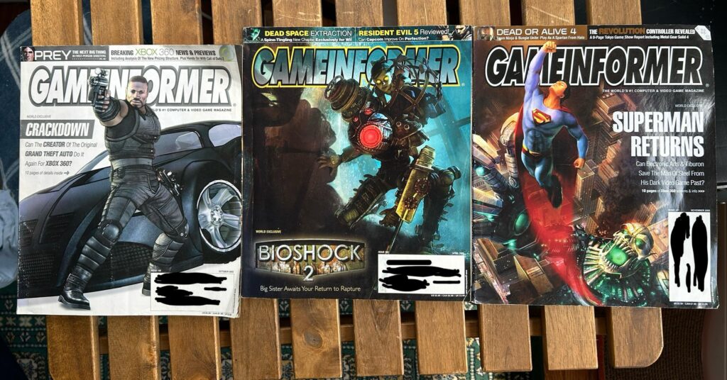 The 3 Game Informer magazines I saved from back when.