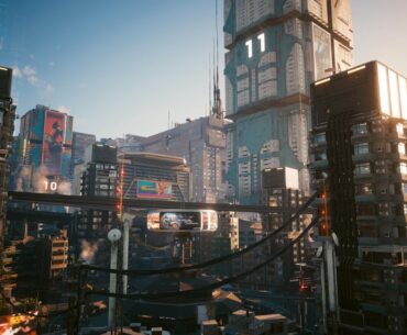 Night City is beautiful when the sun is low