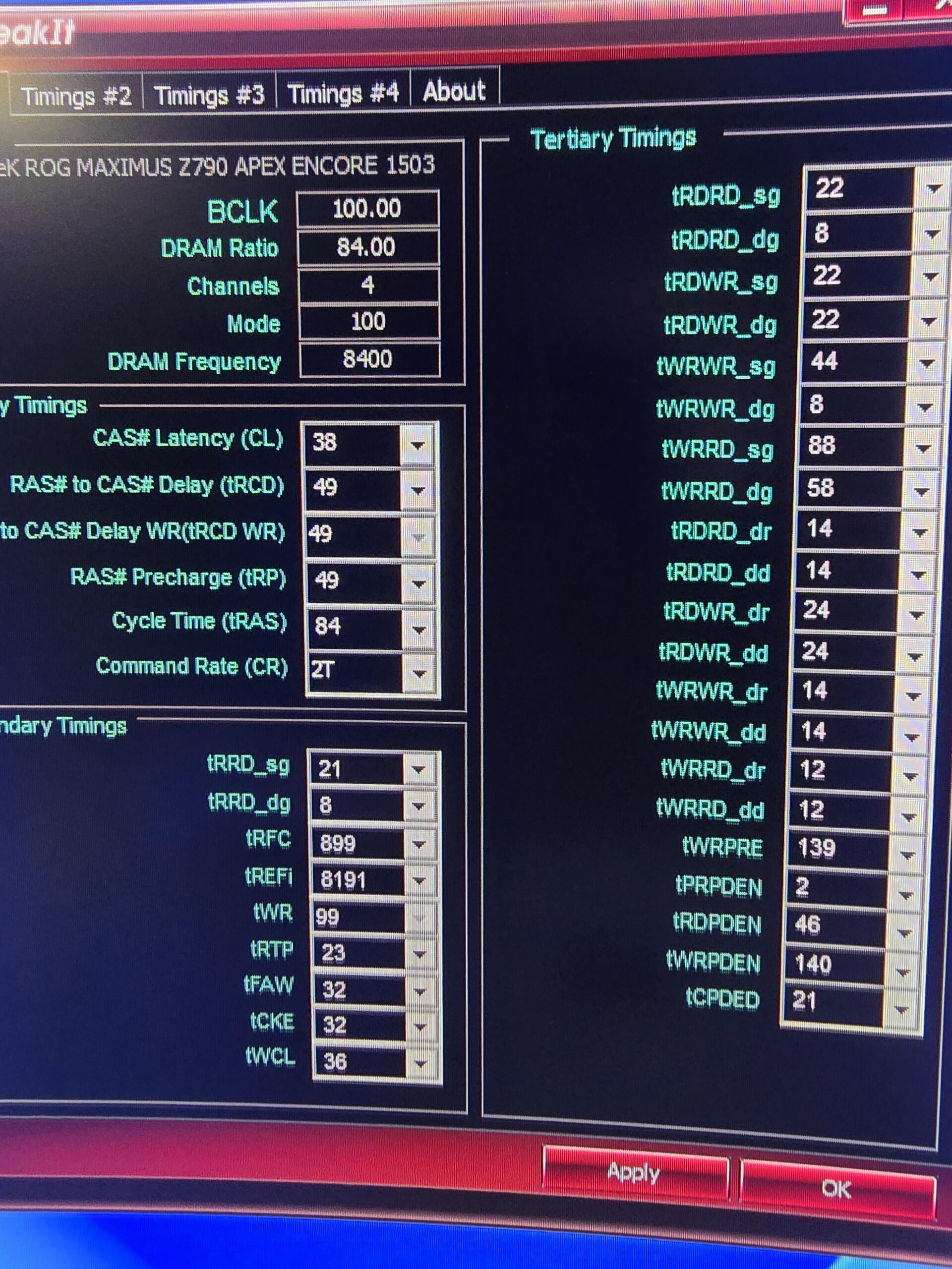 DDR5:M-Die Timings Help DDR5:M-Die Timings Help